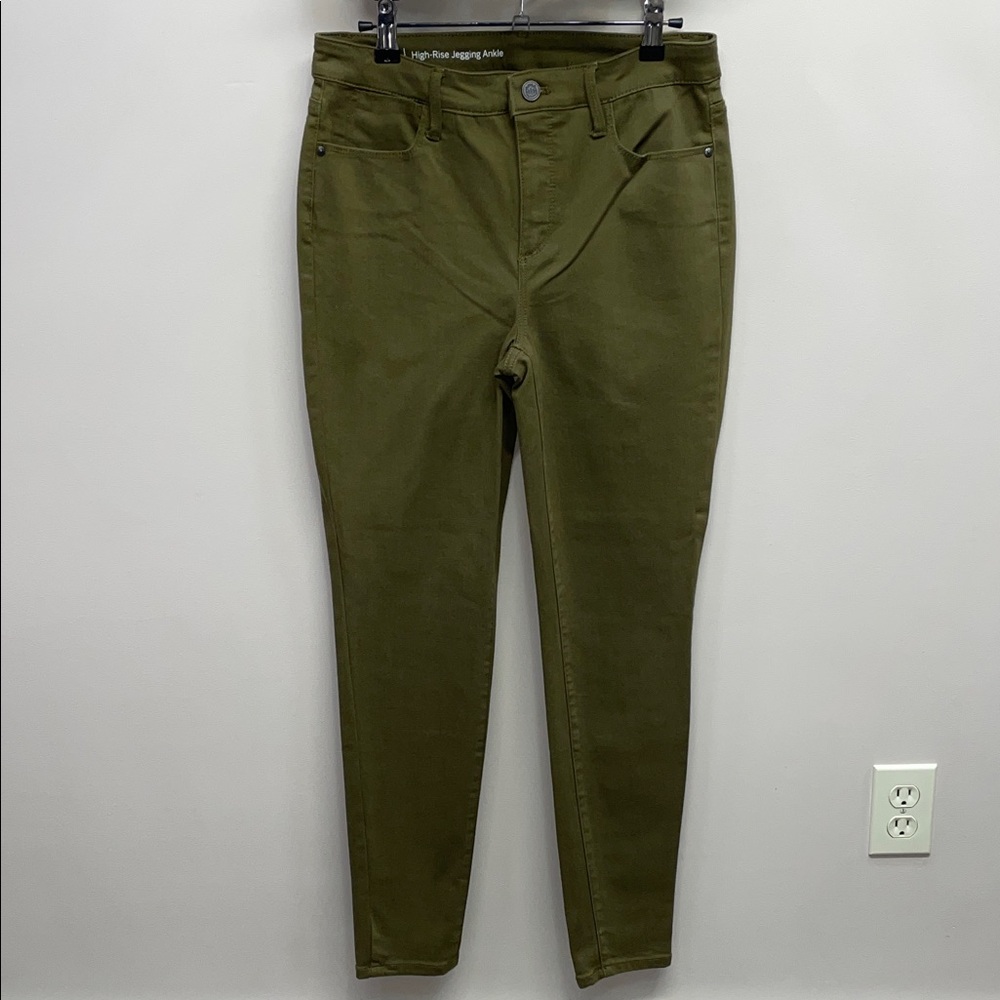 Talbots Olive Green High-Rise Jegging Ankle Jeans